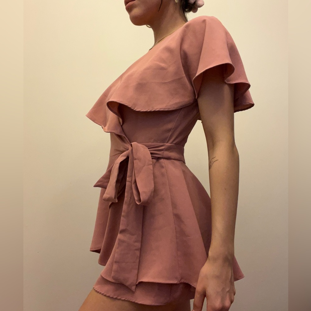 Rose Mini Wrap Skort Dress